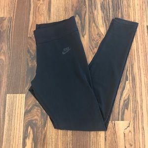 Nike stirrup burnout leggings black